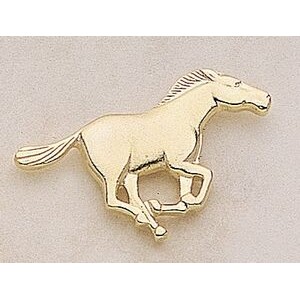 Horse (Galloping Right) Marken Design Cast Lapel Pin (Up to 1 1/2")