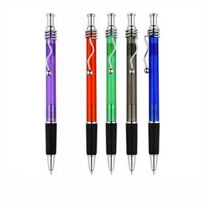 Colorful Ballpoint Pen with Iron Clip