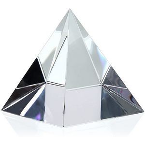 Triangle Pyramid Crystal Paperweight