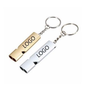 High Pitch Double Tubes Whistle Keychain