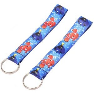 Sublimated Full color Strap Wrist Lanyard Keychain