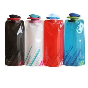 23oz Flexible Foldable Collapsible Hiking Reusable Water Bottle