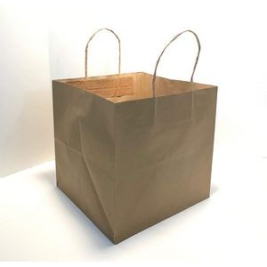 Natural Twisted Paper Handle Take Out Bag
