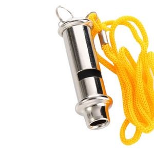 Stainless Steel Emergency Survival Whistle With Lanyard