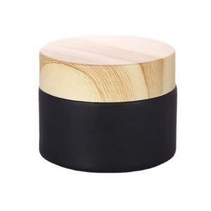 5g Wood Grain Lid Glass Makeup Packing Container Bottle