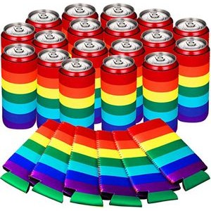 Insulated Rainbow Can Cooler Sleeves