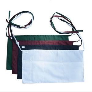Long Straps Poly Cotton Waist Apron with Pocket