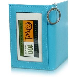 Double ID Card Holder Wallet with Keychain