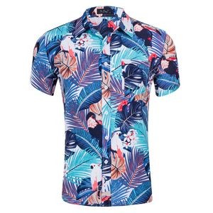 Full Bleed Polyester Short Sleeves Hawaiian Shirt