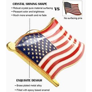 USA Metal Enamel Flag Pins American Badge