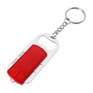 Bottle Opener Keychain w/Flashlight