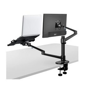 Aluminum Dual Flexi-Arms 32in LCD Monitor and Laptop Desktop Mount
