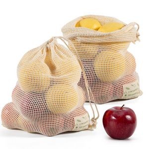Cotton Mesh Drawstring Bag (4.3''x3.9'')