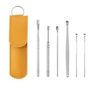 6-in-1 Ear Cleaner Wax Removal Tool w/Leather Case