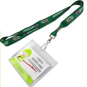 3/4" Lanyard with PVC pouch