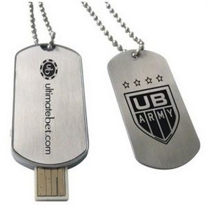 2gb Stainless Steel Dog Tag USB Flash Drive