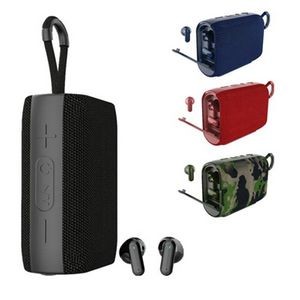 Portable Bluetooth Speaker With Earbuds