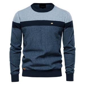 Cable Knitted Crewneck Casual Sweater for Men