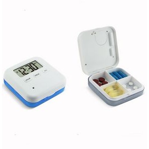 6 Compartment Electronic Alarm Clock Reminder Medicine Storage Pill Case