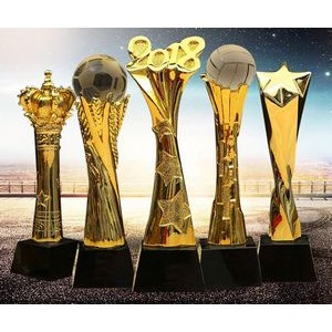 Five-star Shaped Resin Trophy with Crystal Base