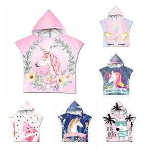 Sublimation Quick Towel Kids Hooded Beach Towel