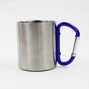 10oz Double Wall Stainless Steel Mug With Carabiners