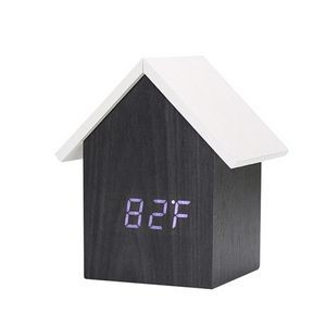 House Shaped Digital Clock w/ Calendar