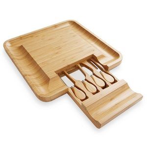 Wooden Board & Cheese Knives Kit