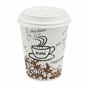 12OZ Ripple Insulated Coffee Paper Cup with Lid