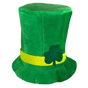 St. Patrick's Day Shamrock Green Velvet Top Hat