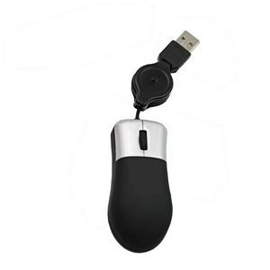 USB Retractable Cable Optical Mouse