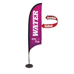 7' Blade Sail Sign, Ground Spike 2 Sided