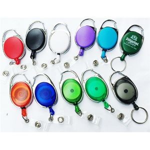 Oval Carabiners Retractable Badge Holder