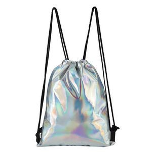 Drawstring Bag Holographic Reflective Backpack