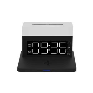 Wireless Charging Station with Alarm Clock and Night Light