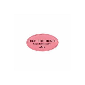 Leatherette Oval Name Badge w/Magnet