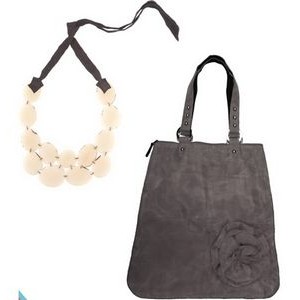 Handcrafted Handbag w/Necklace Set