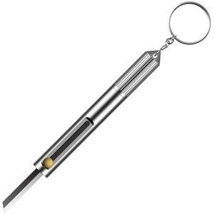 Pocket Tactical EDC Keychain with Knife,Flint stone,Whistle,Window Breaker