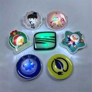Custom Acrylic Light-Up Badge Pin