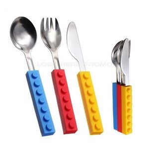Toddler Cutlery Set w/Fork, Knife & Spoon