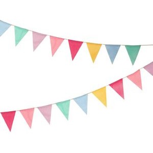 12 Flags Imitated Burlap Pennant Banner