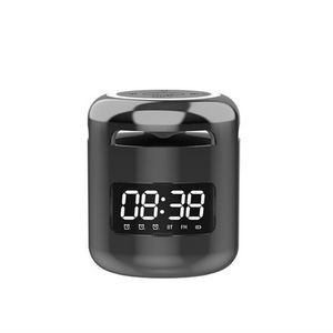 Alarm Clock Mini Portable Bluetooth Speaker