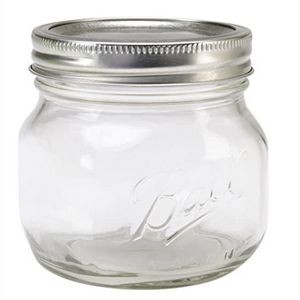 8oz Clear Glass Jar with Lid