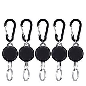 Retractable Keychain w/Steel Wire Rope
