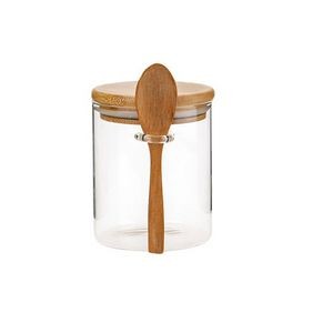 Clear Glass Containers with Wooden Scoop