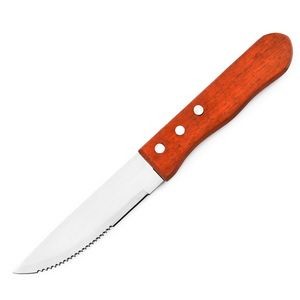 Wood Handle Stainless Steel Serrated Knife