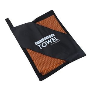 Fast Drying Sports And Beach Towel Portable Mesh Bag