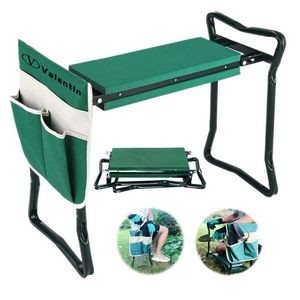 Foldable Gardening Stool Kneeling Bench with Tool Pouch