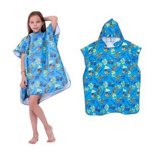 Custom Sublimation Youth Changing Robe With Hood