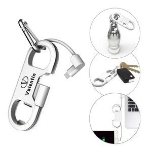 Portable Multifunction Keychain with Opener & Charging Cord